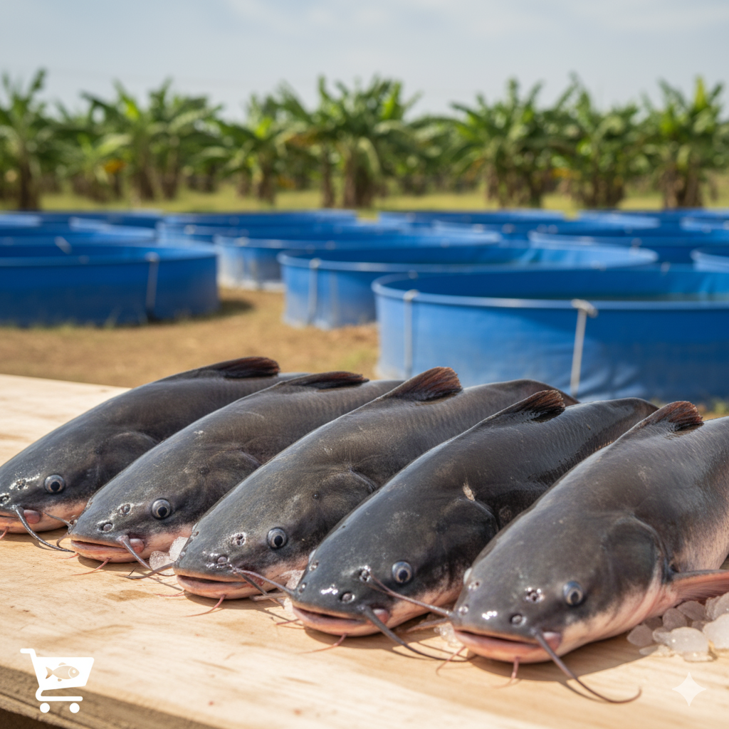Fresh catfish for sale in Ghana